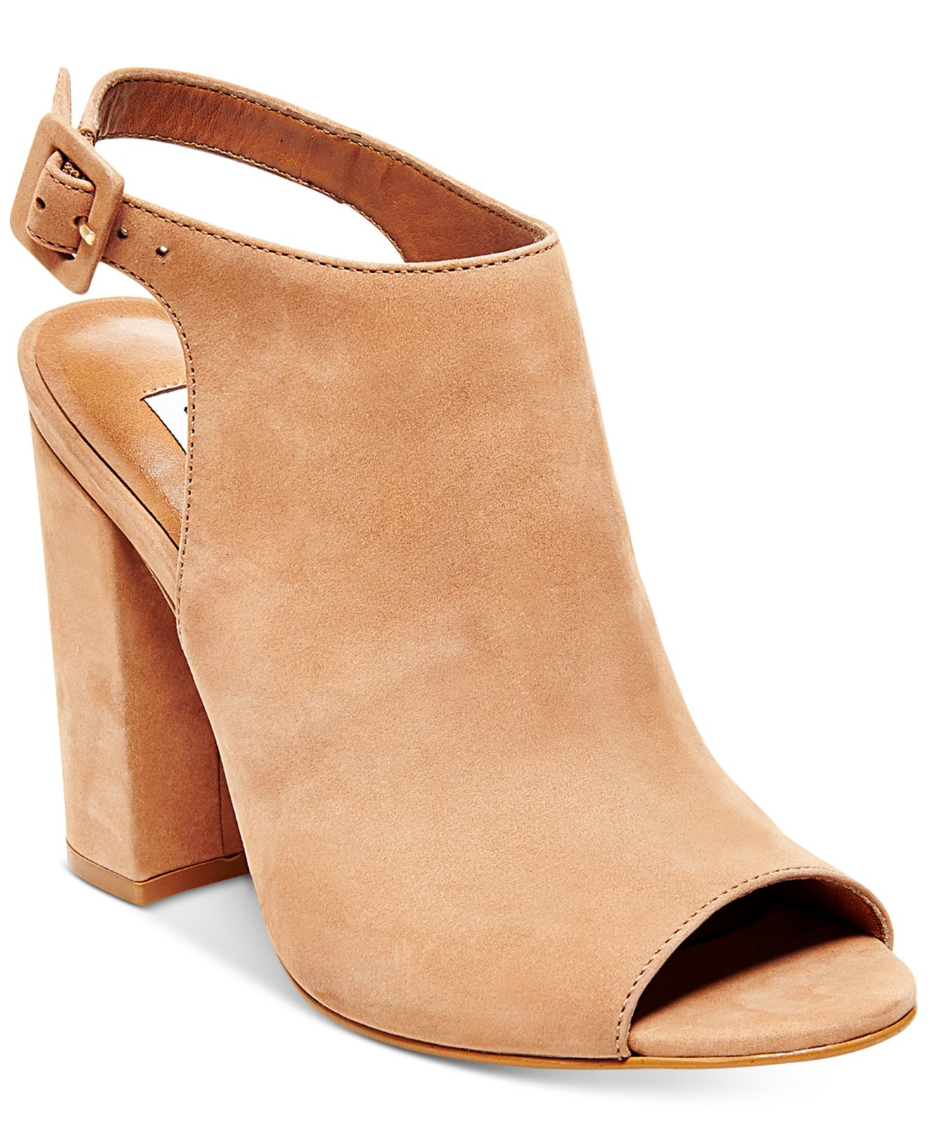 steve madden tan block heels